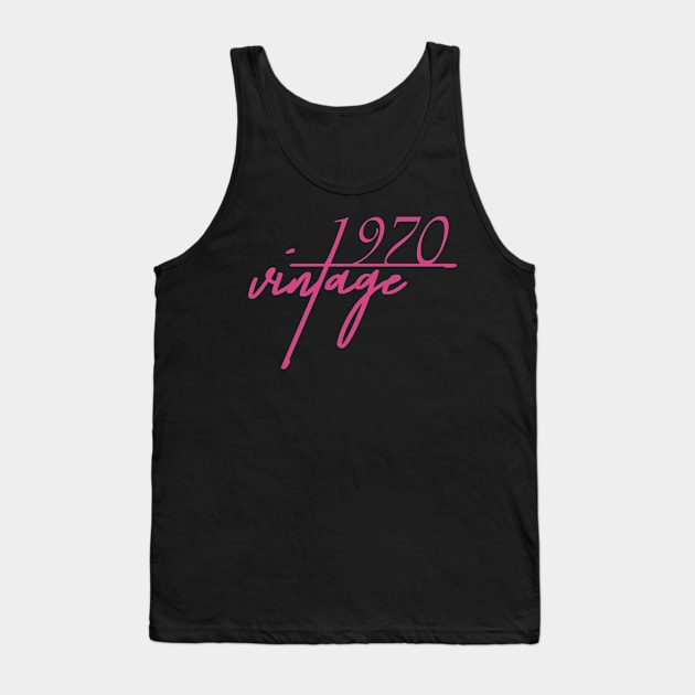 1970 Vintage. 50th Birthday Cool Gift Idea Tank Top by FromHamburg